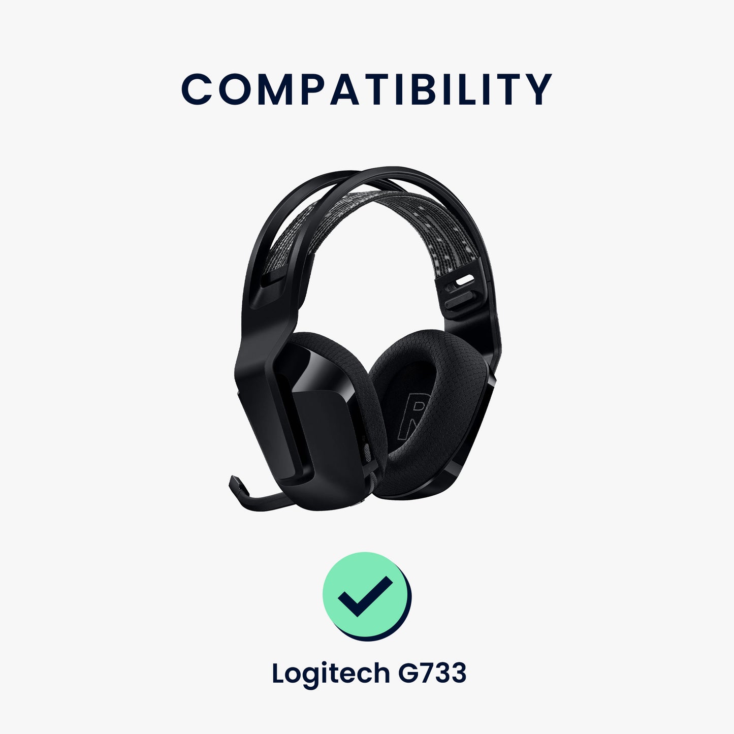 kwmobile Ohr Polster für Logitech G733 Ohrpolster Ersatz Kopfhörer Ersatzteile Kopfhörer Ersatzpolster Over Ear Headphones