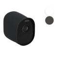 kwmobile 2x Hülle kompatibel mit Arlo Essential Spotlight (1. Gen / VMC2030) - Silikon Security Camera Cover Schutzhülle Kamera - Schwarz Schwarz  [dsg01]