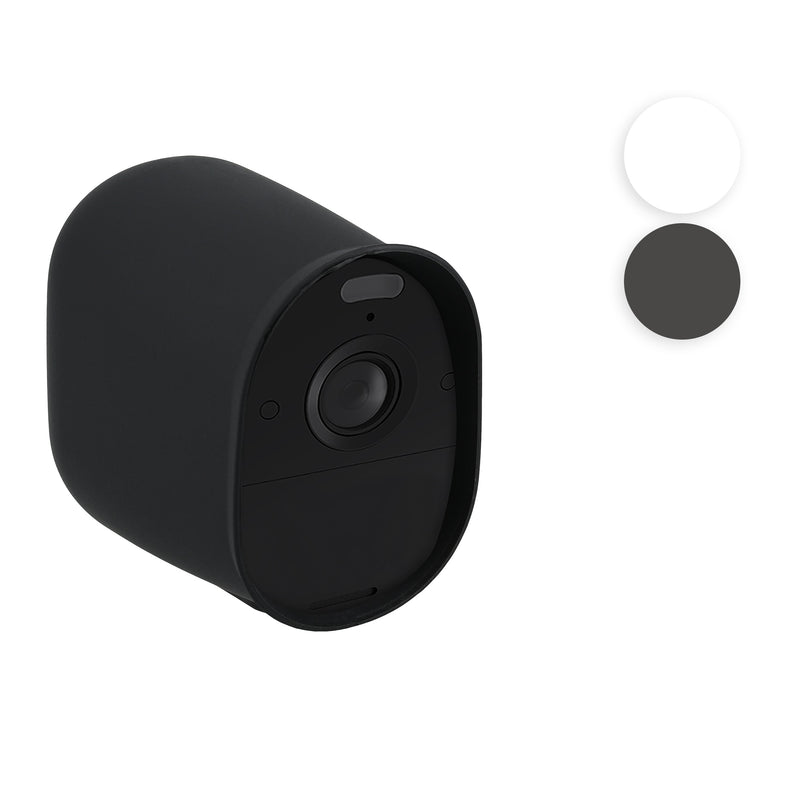 kwmobile 2x Hülle kompatibel mit Arlo Essential Spotlight (1. Gen / VMC2030) - Silikon Security Camera Cover Schutzhülle Kamera - Schwarz Schwarz  [dsg01]