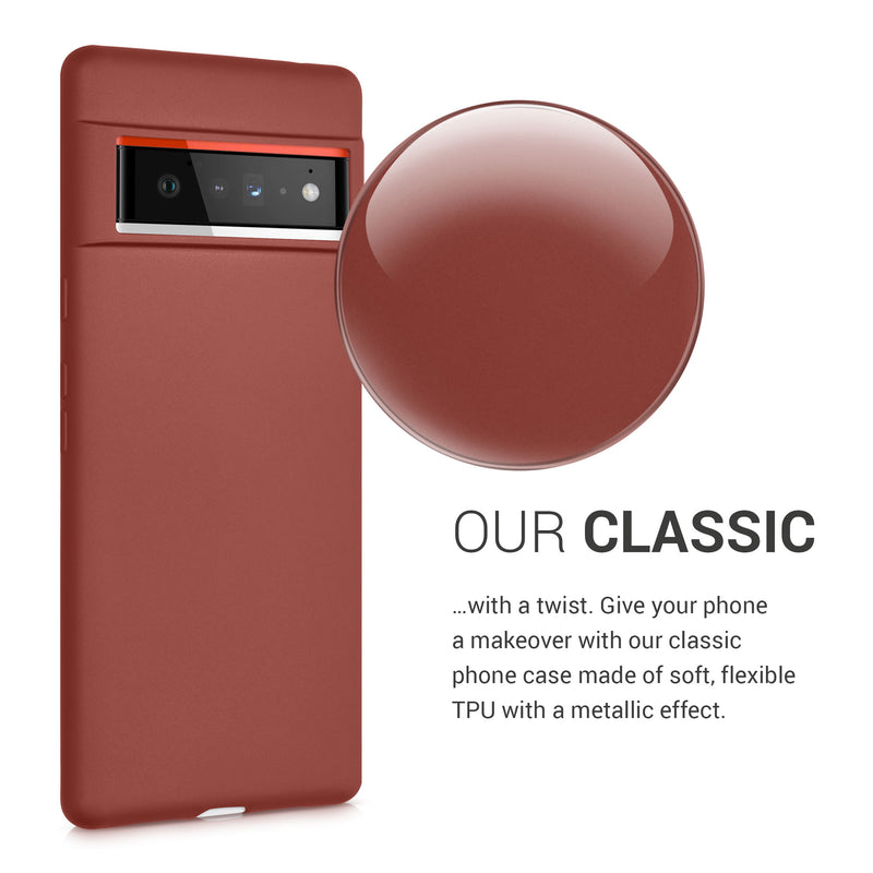 kwmobile Handyhülle für Google Pixel 6 Pro Hülle - Silikon Case schimmernd - Schutzhülle Cover