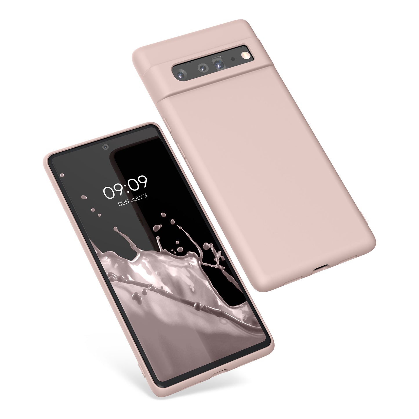 kwmobile Hülle kompatibel mit Google Pixel 6 Pro Hülle - gummierte Silikon Handyhülle - Schutzhülle für kabelloses Laden - Case