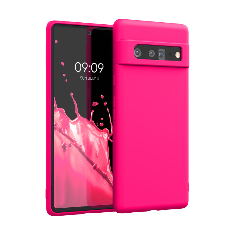 kwmobile Hülle kompatibel mit Google Pixel 6 Pro Hülle - gummierte Silikon Handyhülle - Schutzhülle für kabelloses Laden - Case