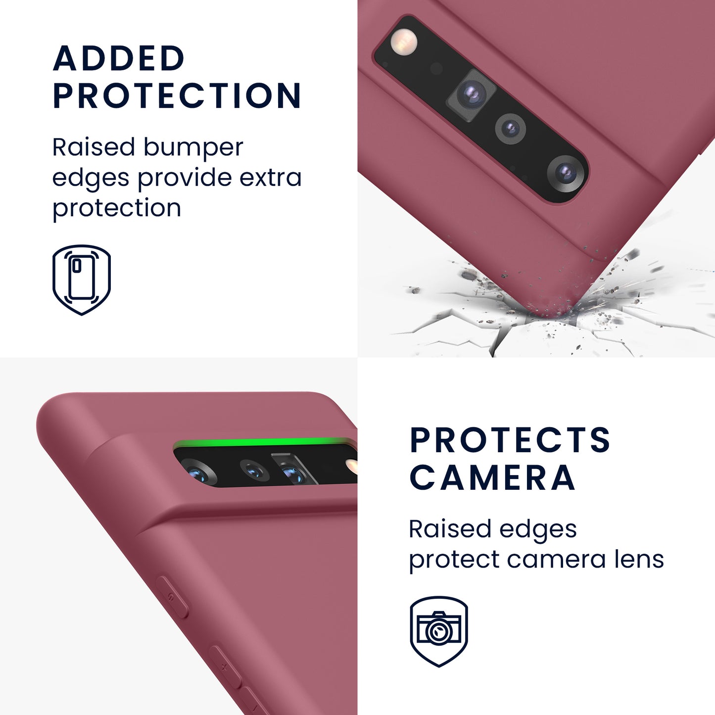 kwmobile Hülle kompatibel mit Google Pixel 6 Pro Hülle - gummierte Silikon Handyhülle - Schutzhülle für kabelloses Laden - Case