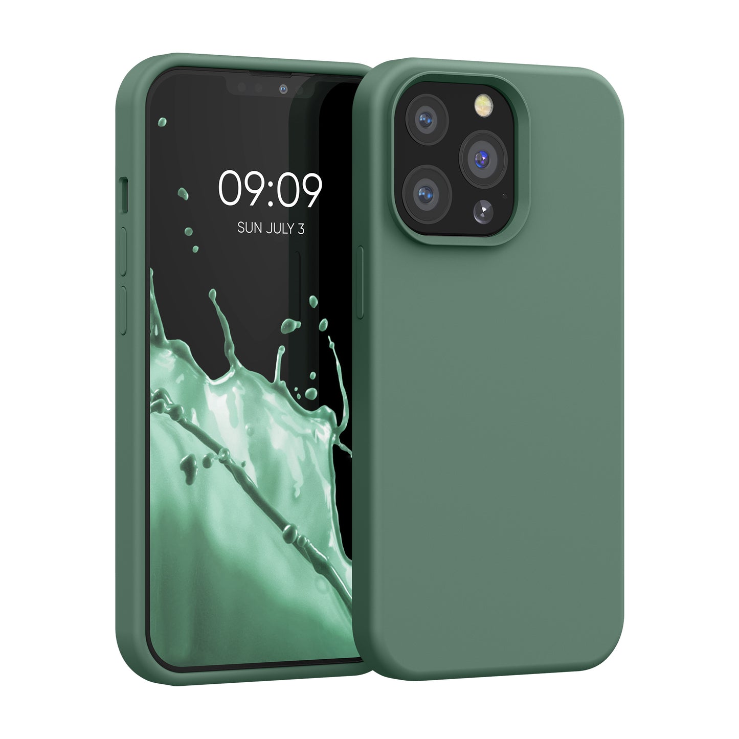 Gummierte Silikon Hülle für Apple iPhone 13 Pro in Schwarz
