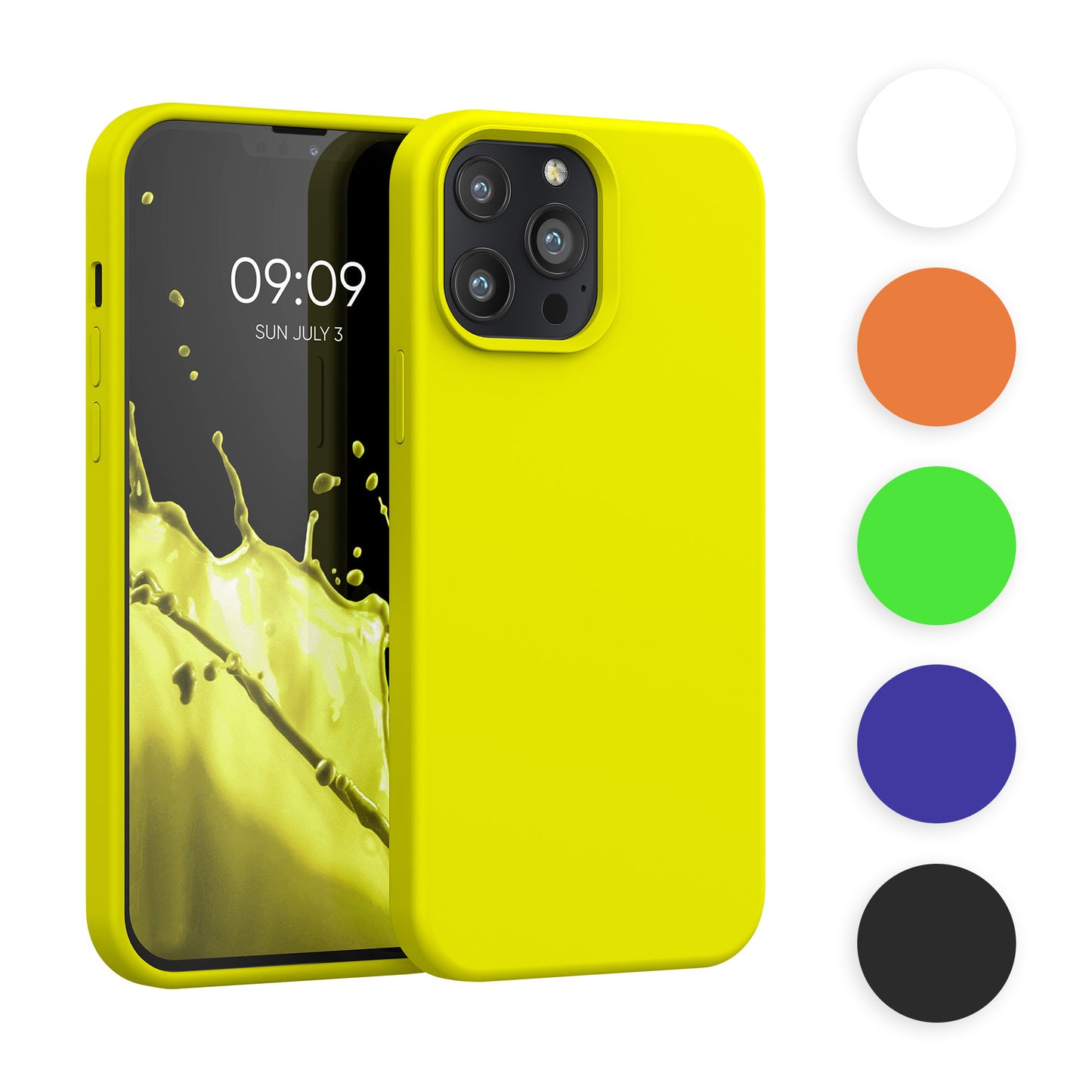kwmobile Handyhülle für iPhone 13 Pro Max Hülle, für iPhone 13 Pro Max Case - Hülle Silikon - kabelloses Laden - Leuchtende Koralle Leuchtende Koralle  