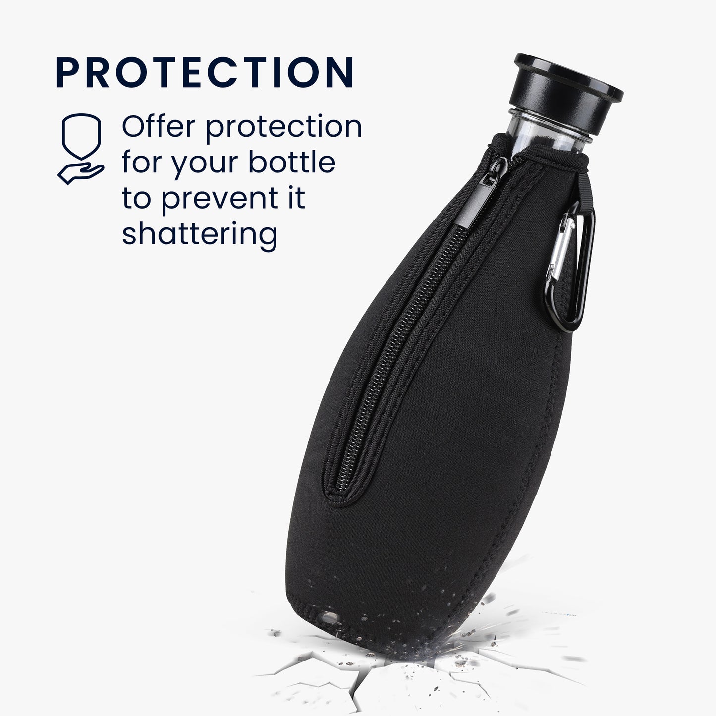 kwmobile Schutzhülle kompatibel mit SodaStream Glasflasche Flaschen Kühler für Wasser Karaffe