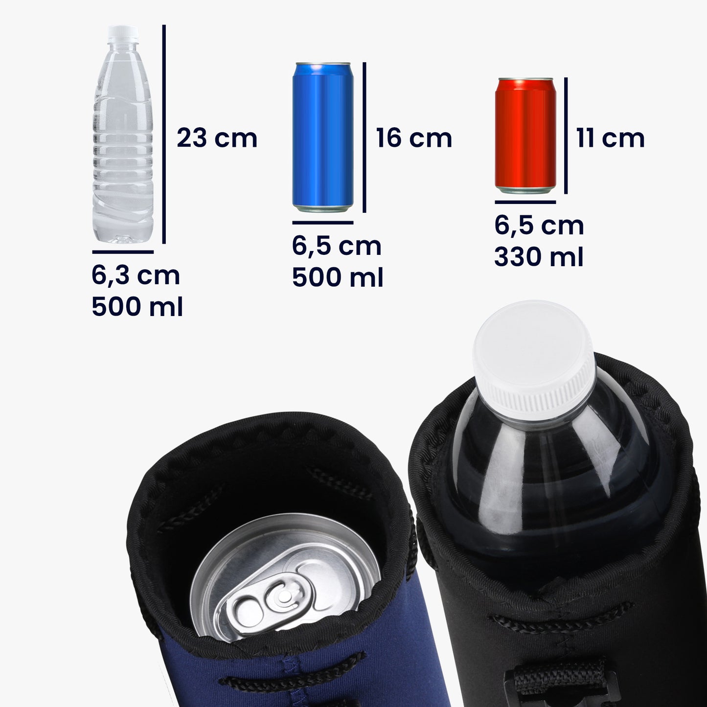 kwmobile Flasche Flaschenkühler Flaschenträger für Bier Limo Wasser aus isoliertem Neopren