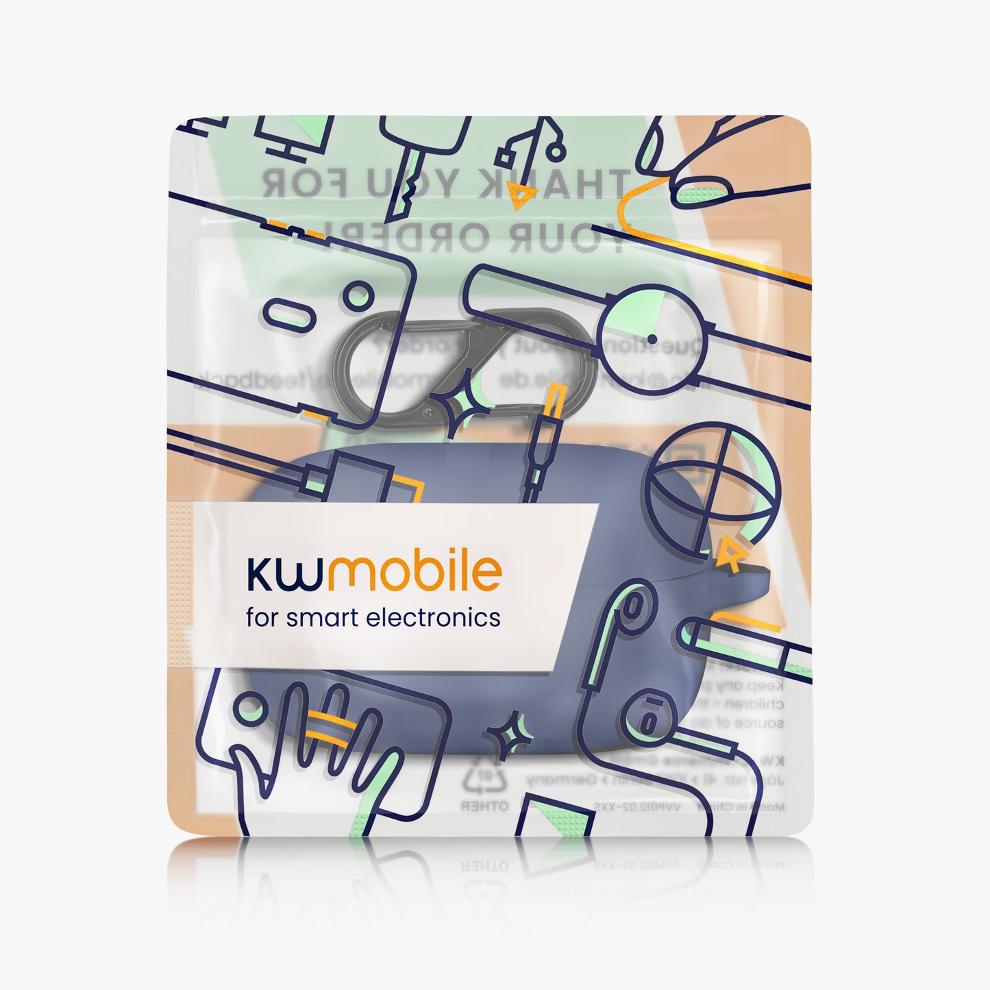 kwmobile Hülle kompatibel mit JBL Live Free NC+ TWS Hülle - Kopfhörer Case - Schutzhülle
