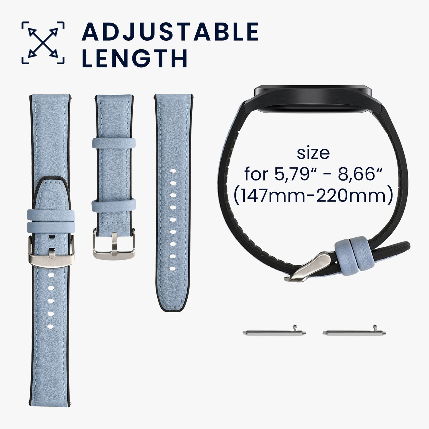 kwmobile Uhrenarmband für Huawei Watch GT / GT2 / GT3 (46mm) Armband Ersatzarmband für Fitnesstracker mit Uhrenverschluss Wechselarmband Smartwatch