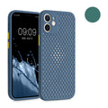 kwmobile Hülle kompatibel mit Apple iPhone 12 mini - Handyhülle Silikon Case - Soft Cover mit Wärmeableitung in Dunkelgrün Dunkelgrün  