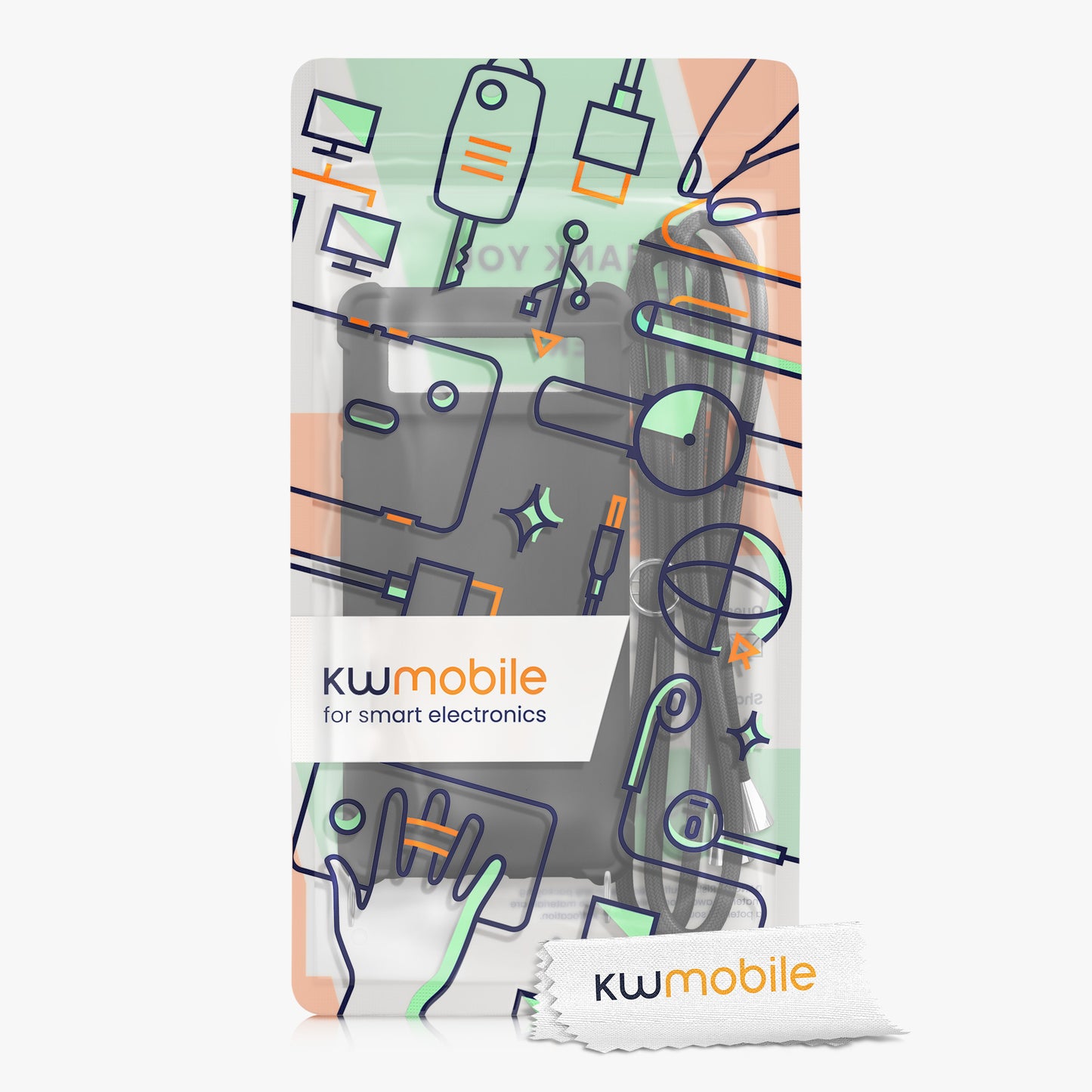 kwmobile Necklace Case kompatibel mit Google Pixel 6 Hülle - Cover mit Kordel zum Umhängen - Silikon Schutzhülle