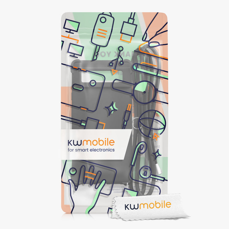 kwmobile Necklace Case kompatibel mit Google Pixel 6 Hülle - Cover mit Kordel zum Umhängen - Silikon Schutzhülle
