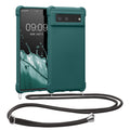 kwmobile Necklace Case kompatibel mit Google Pixel 6 Hülle - Cover mit Kordel zum Umhängen - Silikon Schutzhülle