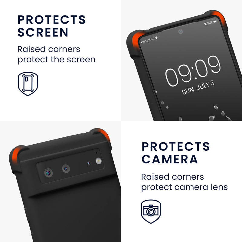 kwmobile Necklace Case kompatibel mit Google Pixel 6 Hülle - Cover mit Kordel zum Umhängen - Silikon Schutzhülle
