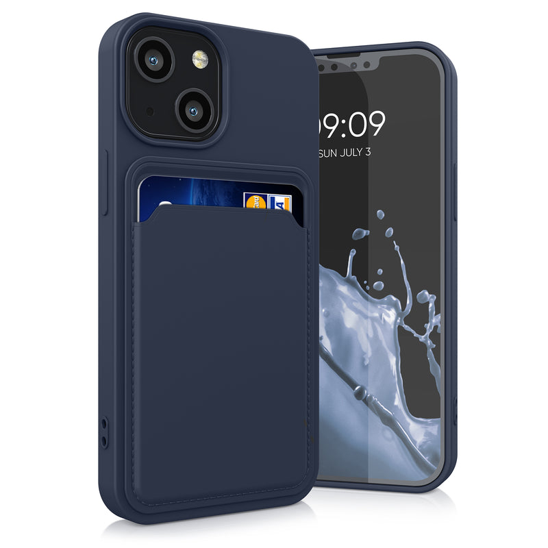 kwmobile Handyhülle kompatibel mit Apple iPhone 13 mini - Handy Cover mit Fach für Karten