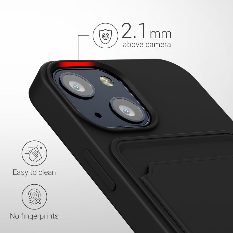 kwmobile Handyhülle kompatibel mit Apple iPhone 13 mini - Handy Cover mit Fach für Karten