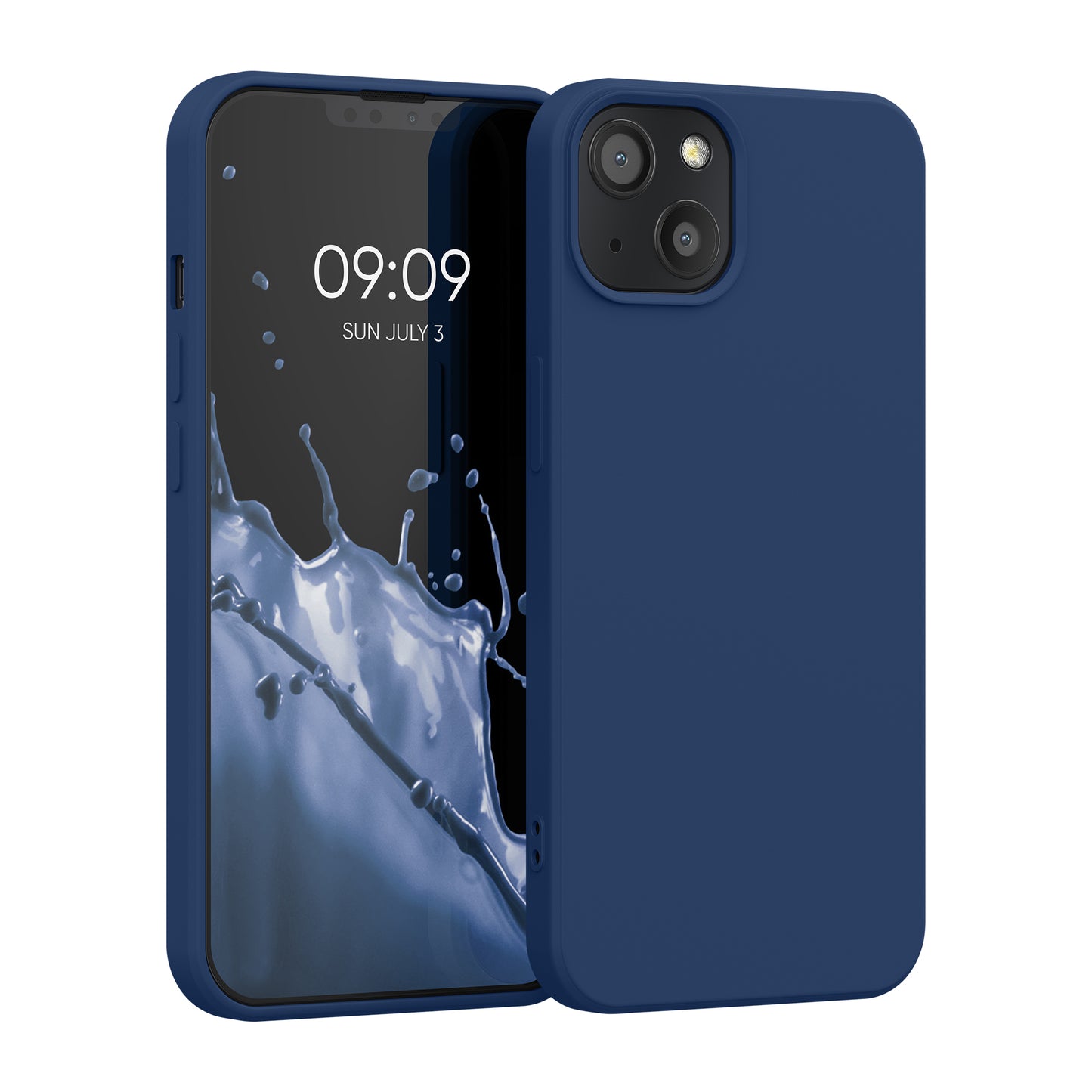 kwmobile Hülle kompatibel mit Apple iPhone 13 Hülle - gummierte Silikon Handyhülle - Schutzhülle für kabelloses Laden - Case