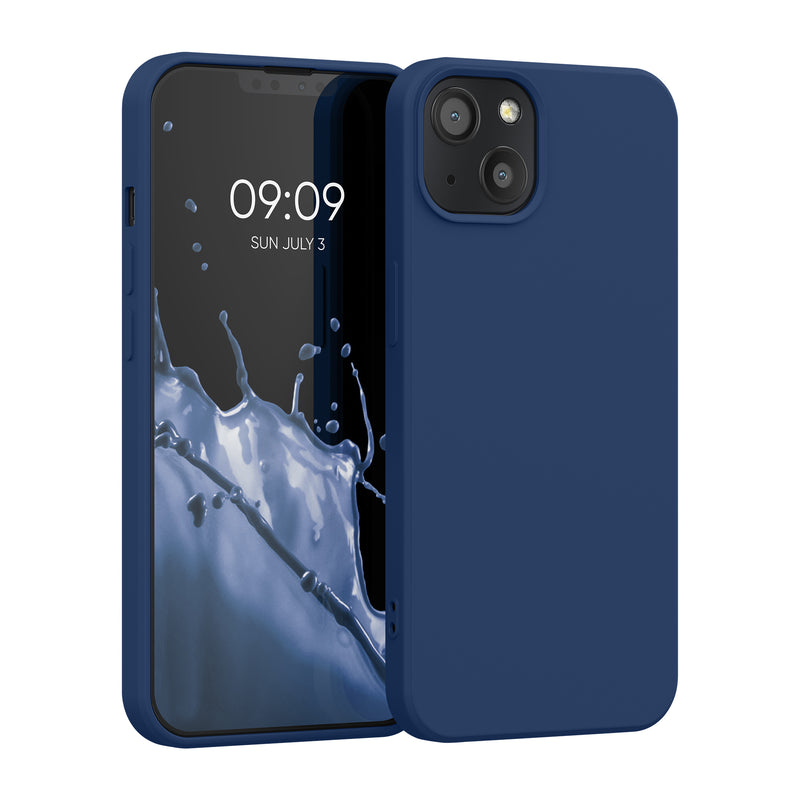 kwmobile Hülle kompatibel mit Apple iPhone 13 Hülle - gummierte Silikon Handyhülle - Schutzhülle für kabelloses Laden - Case