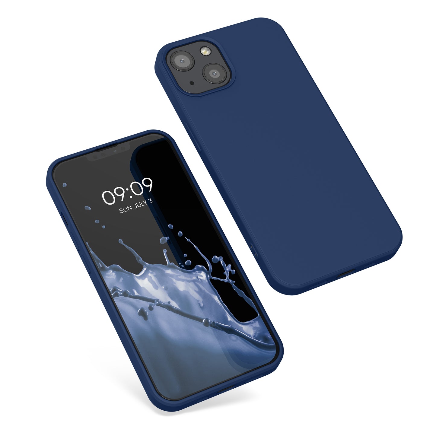 kwmobile Hülle kompatibel mit Apple iPhone 13 Hülle - gummierte Silikon Handyhülle - Schutzhülle für kabelloses Laden - Case