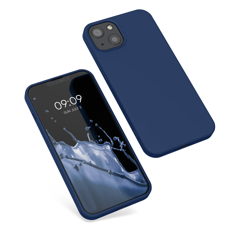 kwmobile Hülle kompatibel mit Apple iPhone 13 Hülle - gummierte Silikon Handyhülle - Schutzhülle für kabelloses Laden - Case
