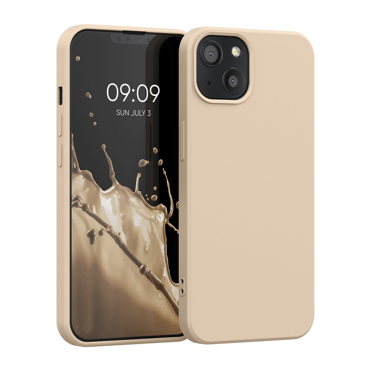 kwmobile Hülle kompatibel mit Apple iPhone 13 Hülle - gummierte Silikon Handyhülle - Schutzhülle für kabelloses Laden - Case
