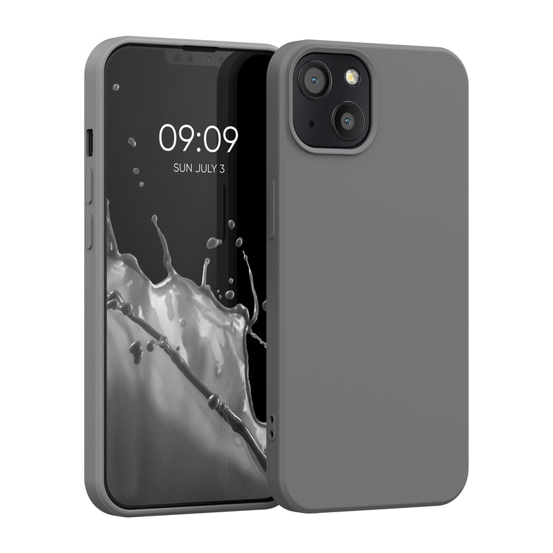 kwmobile Hülle kompatibel mit Apple iPhone 13 Hülle - gummierte Silikon Handyhülle - Schutzhülle für kabelloses Laden - Case