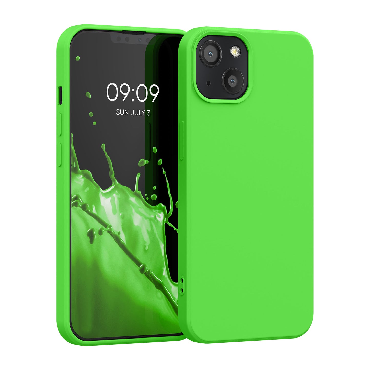 kwmobile Hülle kompatibel mit Apple iPhone 13 Hülle - gummierte Silikon Handyhülle - Schutzhülle für kabelloses Laden - Case