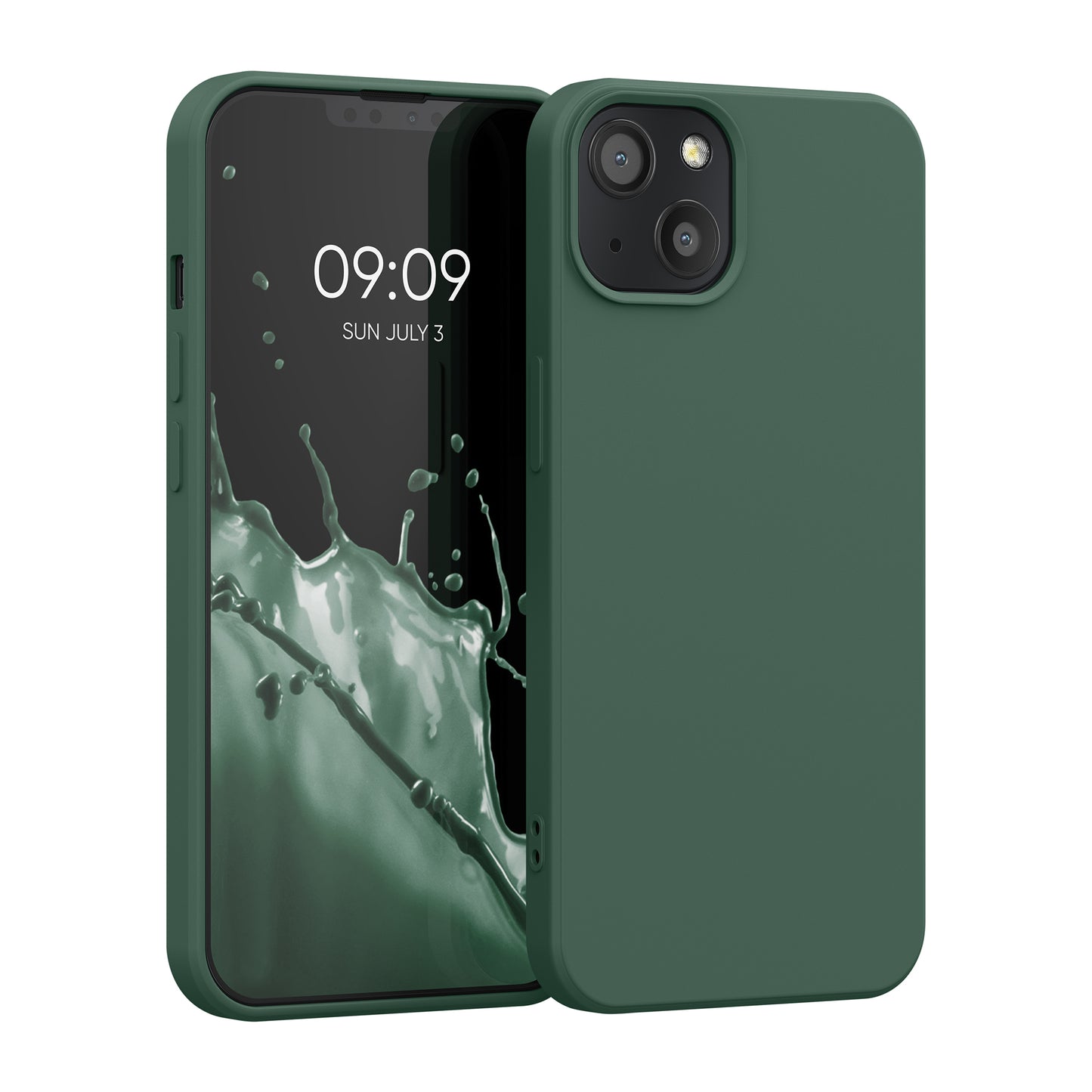 kwmobile Hülle kompatibel mit Apple iPhone 13 Hülle - gummierte Silikon Handyhülle - Schutzhülle für kabelloses Laden - Case