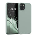 kwmobile Hülle kompatibel mit Apple iPhone 13 Hülle - gummierte Silikon Handyhülle - Schutzhülle für kabelloses Laden - Case