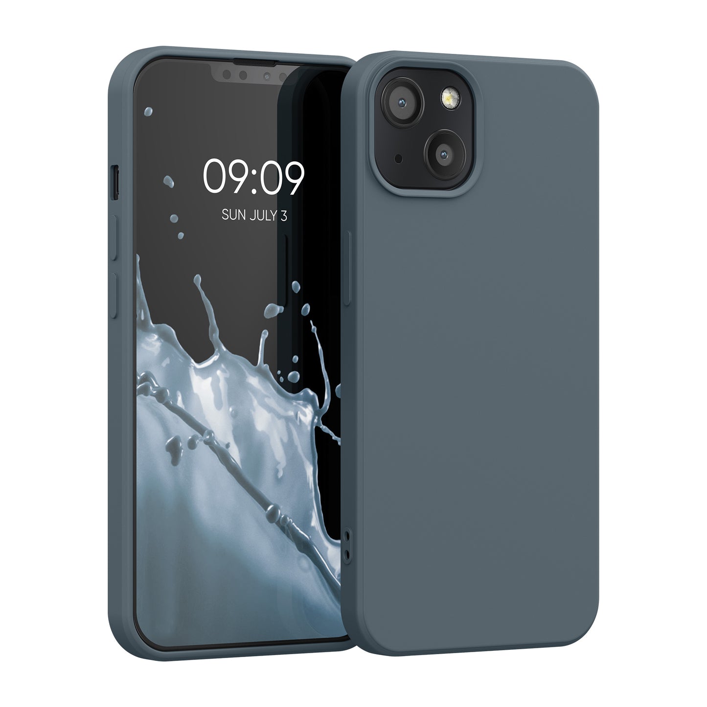 kwmobile Hülle kompatibel mit Apple iPhone 13 Hülle - gummierte Silikon Handyhülle - Schutzhülle für kabelloses Laden - Case