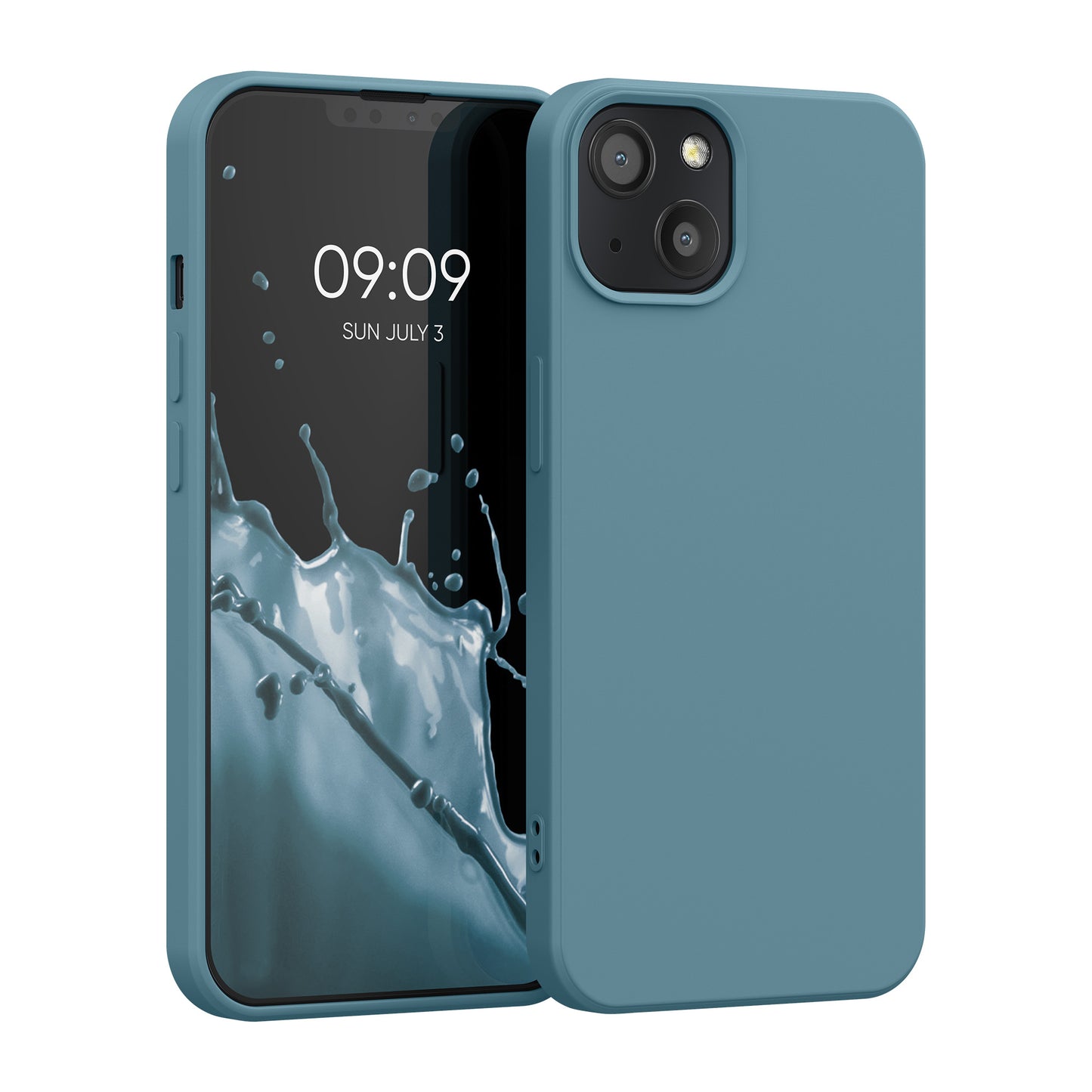 kwmobile Hülle kompatibel mit Apple iPhone 13 Hülle - gummierte Silikon Handyhülle - Schutzhülle für kabelloses Laden - Case