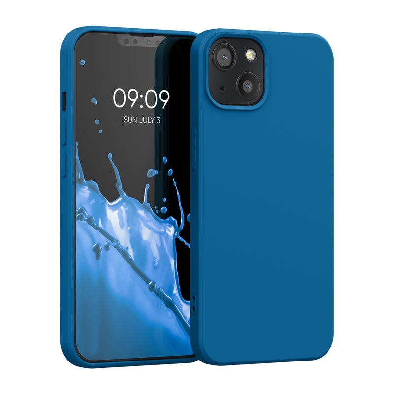 kwmobile Hülle kompatibel mit Apple iPhone 13 Hülle - gummierte Silikon Handyhülle - Schutzhülle für kabelloses Laden - Case