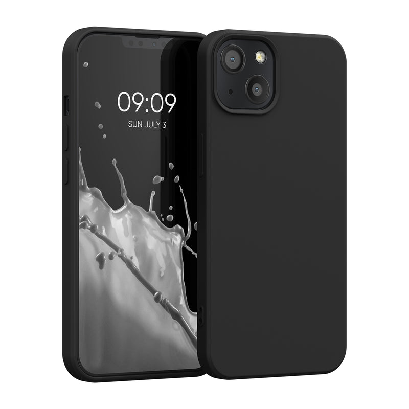 kwmobile Hülle kompatibel mit Apple iPhone 13 Hülle - gummierte Silikon Handyhülle - Schutzhülle für kabelloses Laden - Case