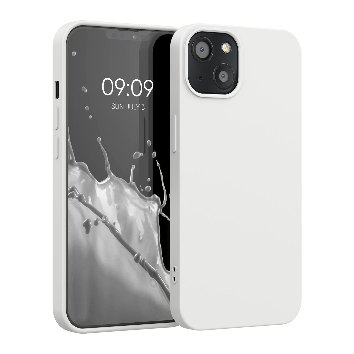 kwmobile Hülle kompatibel mit Apple iPhone 13 Hülle - gummierte Silikon Handyhülle - Schutzhülle für kabelloses Laden - Case