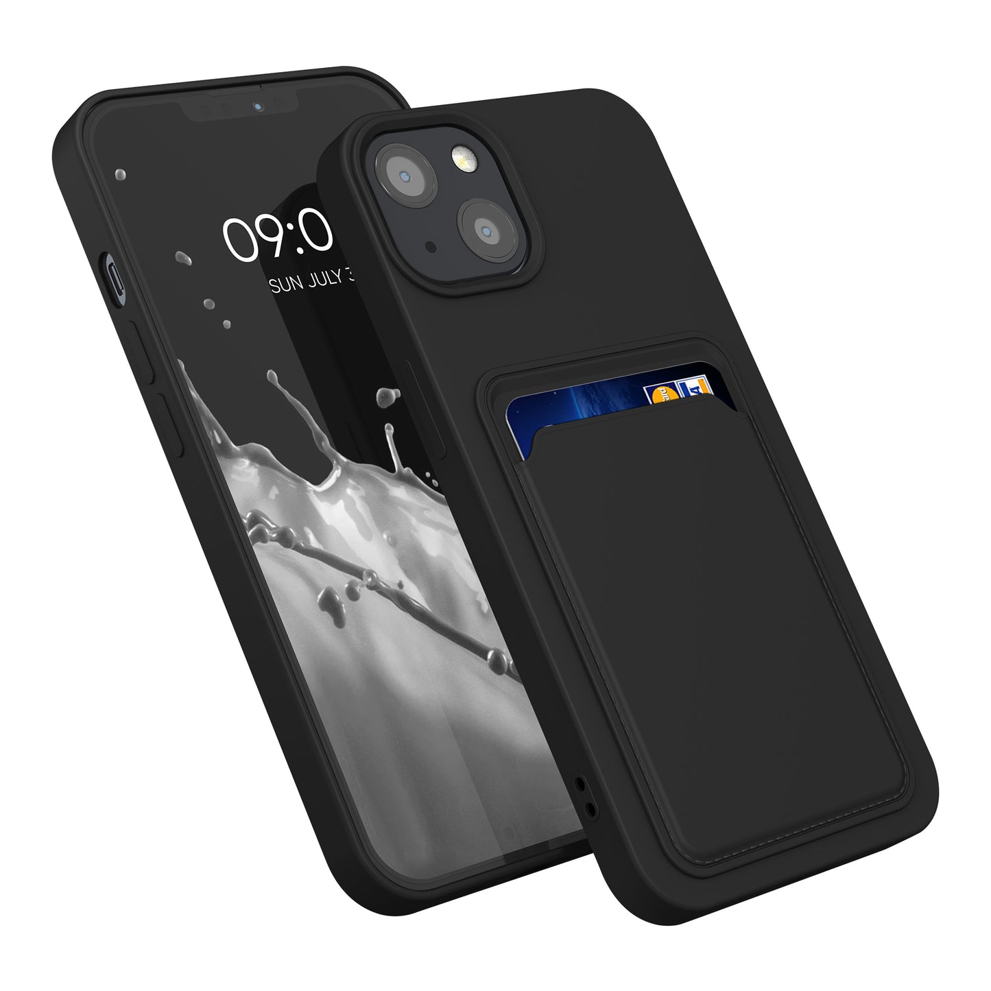 kwmobile Handyhülle kompatibel mit Apple iPhone 13 Hülle - Handy Cover mit Fach für Karten