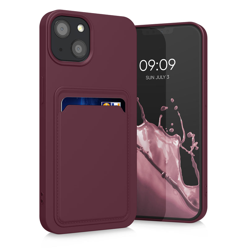 kwmobile Handyhülle kompatibel mit Apple iPhone 13 Hülle - Handy Cover mit Fach für Karten