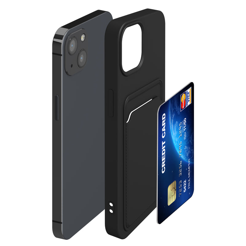 kwmobile Handyhülle kompatibel mit Apple iPhone 13 Hülle - Handy Cover mit Fach für Karten