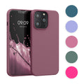 kwmobile Hülle kompatibel mit Apple iPhone 13 Pro Hülle - gummierte TPU Silikon Handyhülle - Schutzhülle für kabelloses Laden - Case in Neon Pink Neon Pink  