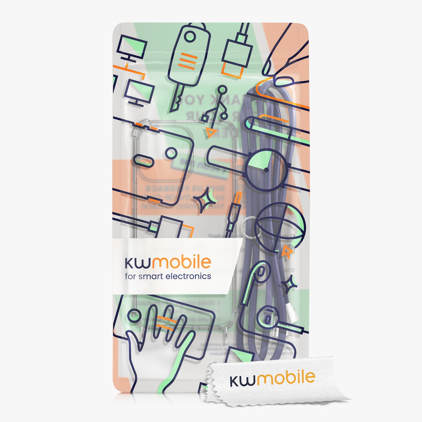 kwmobile Necklace Case kompatibel mit Apple iPhone 13 Pro Hülle - Silikon Cover mit Handykette - Band Handyhülle