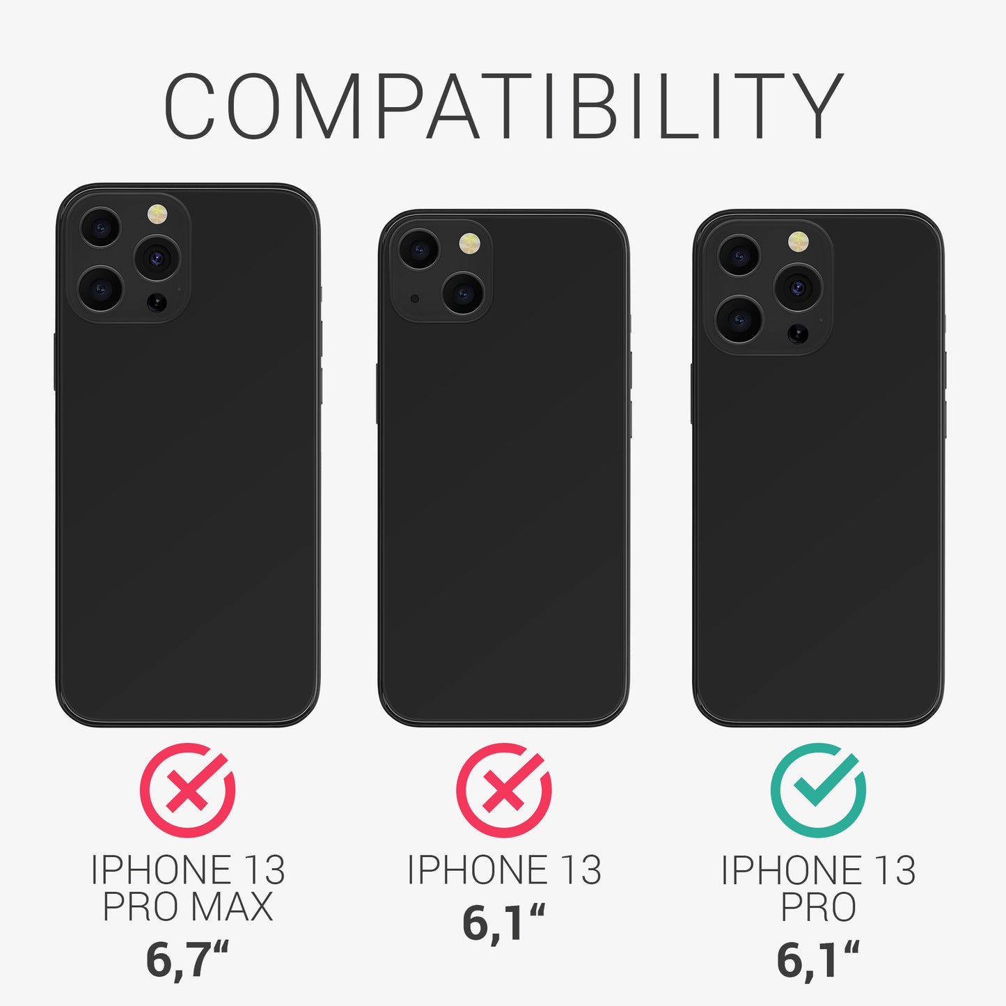 kwmobile Hülle kompatibel mit Apple iPhone 13 Pro stoßfestes Handy Cover TPU Handyhülle