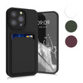 kwmobile Handyhülle kompatibel mit Apple iPhone 13 Pro Hülle - Handy Cover mit Fach für Karten - in Dunkelgrün Dunkelgrün  