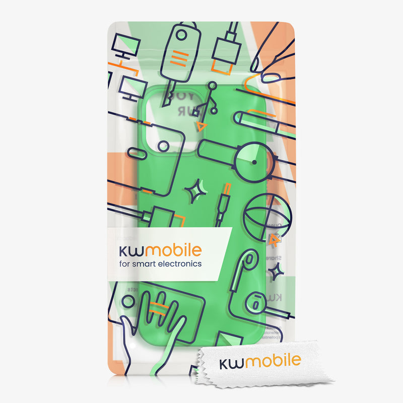 kwmobile Hülle kompatibel mit Apple iPhone 13 Pro Max Hülle - gummierte Silikon Handyhülle - Schutzhülle für kabelloses Laden - Case
