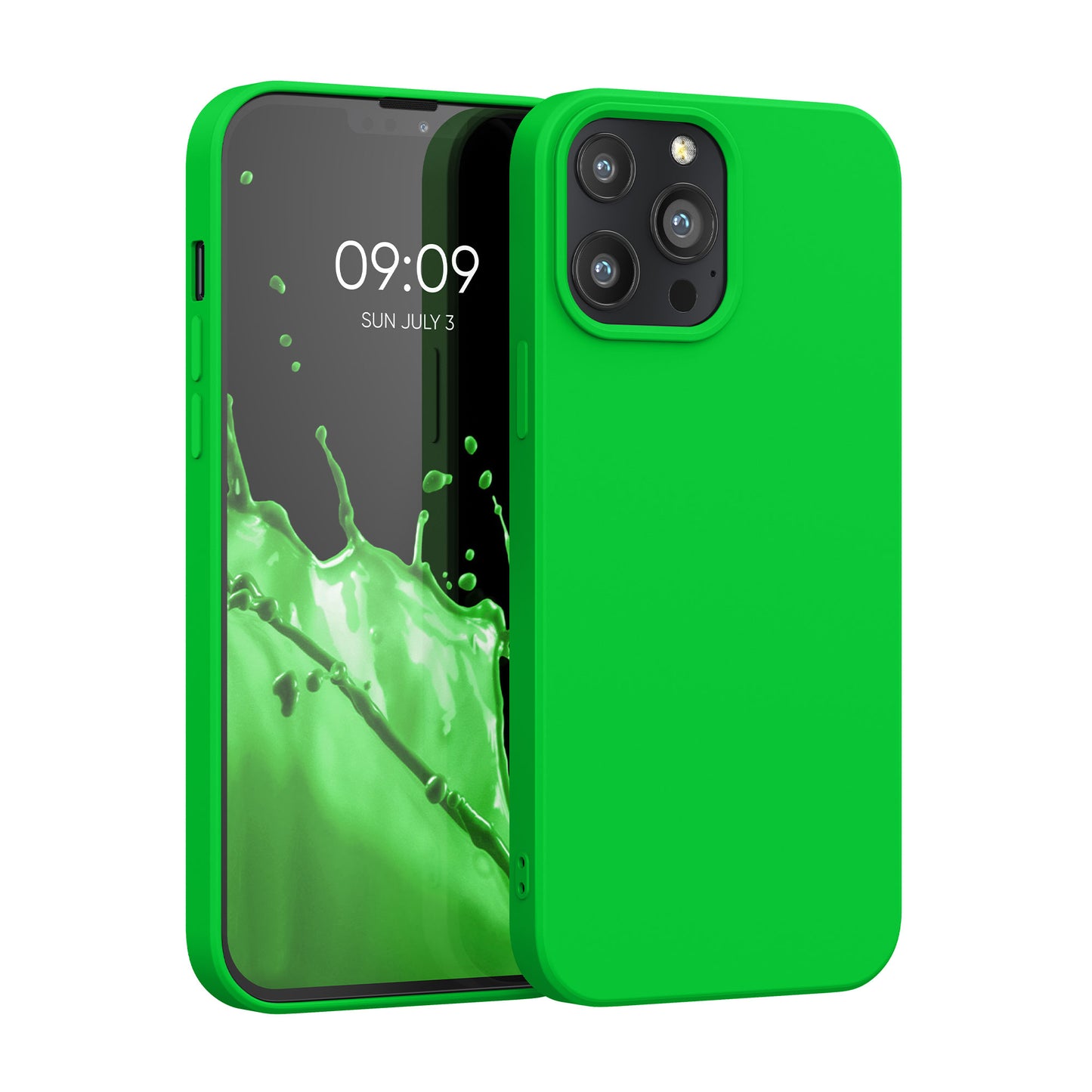 kwmobile Hülle kompatibel mit Apple iPhone 13 Pro Max Hülle - gummierte Silikon Handyhülle - Schutzhülle für kabelloses Laden - Case