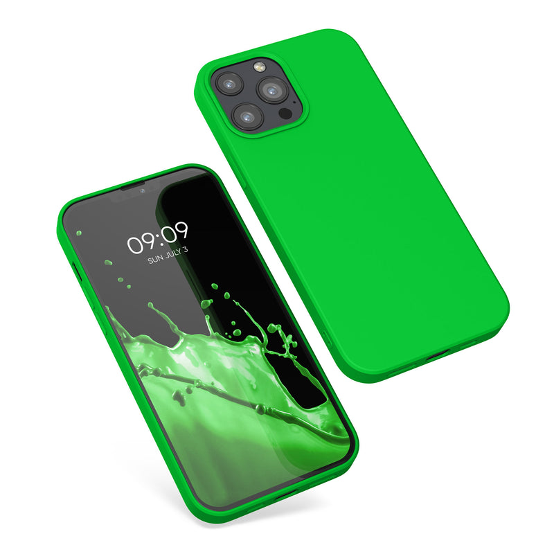 kwmobile Hülle kompatibel mit Apple iPhone 13 Pro Max Hülle - gummierte Silikon Handyhülle - Schutzhülle für kabelloses Laden - Case