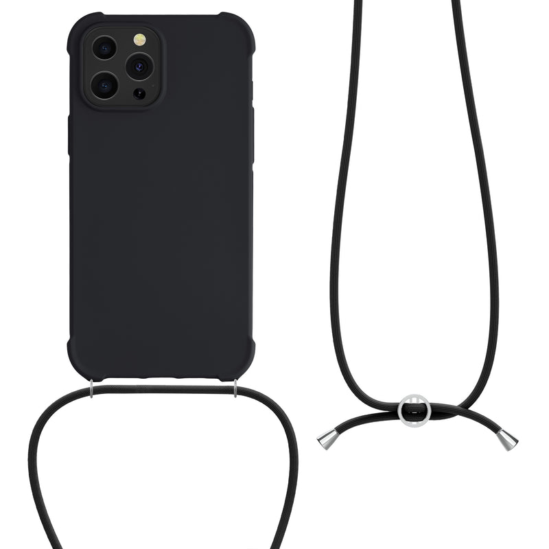 kwmobile Necklace Case kompatibel mit Apple iPhone 13 Pro Max Hülle - Cover mit Kordel zum Umhängen - Silikon Schutzhülle