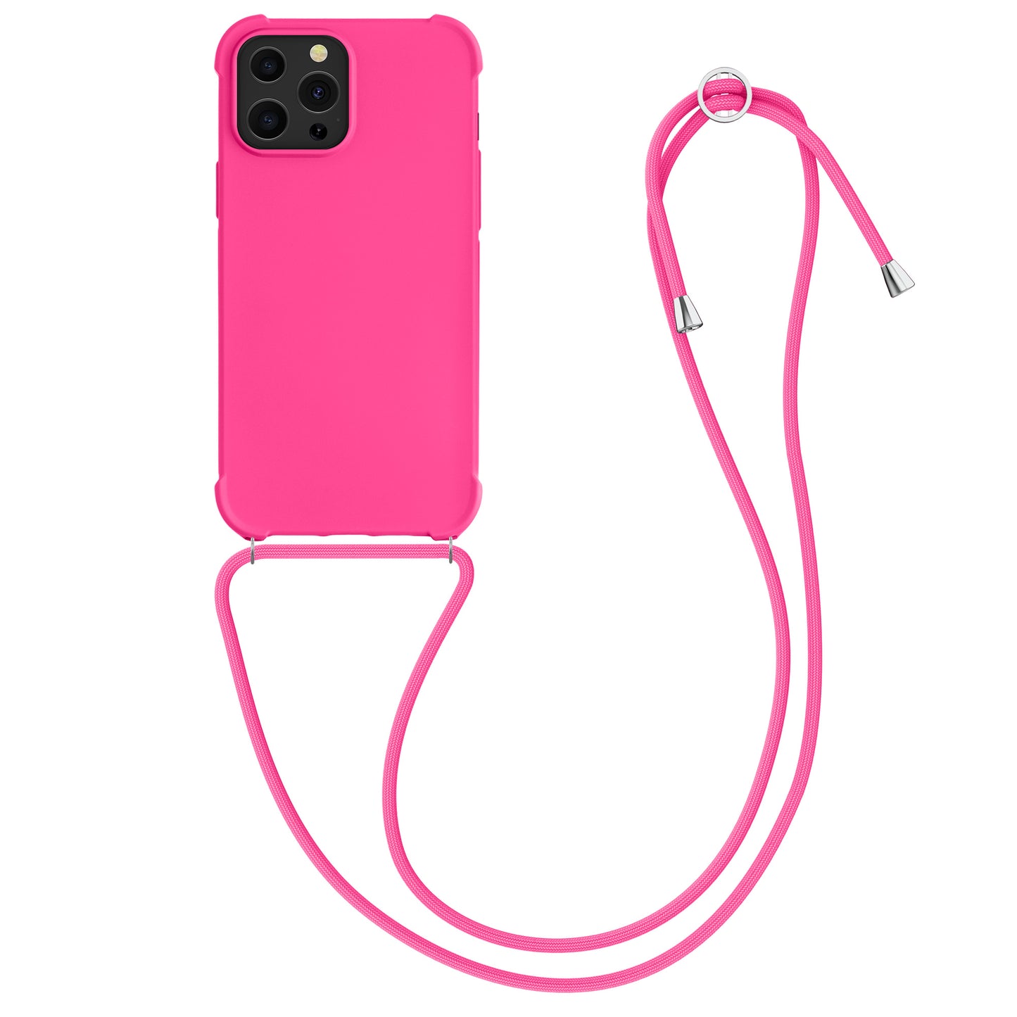 kwmobile Necklace Case kompatibel mit Apple iPhone 13 Pro Max Hülle - Cover mit Kordel zum Umhängen - Silikon Schutzhülle