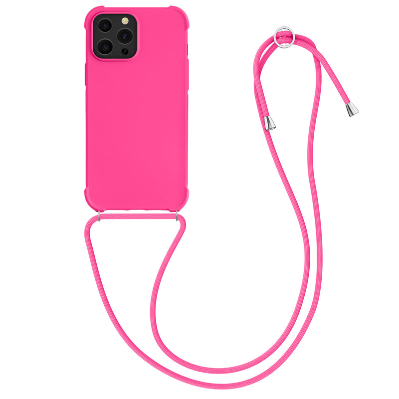 kwmobile Necklace Case kompatibel mit Apple iPhone 13 Pro Max Hülle - Cover mit Kordel zum Umhängen - Silikon Schutzhülle