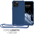 kwmobile Necklace Case kompatibel mit Apple iPhone 13 Pro Max Hülle - Cover mit Kordel zum Umhängen - Silikon Schutzhülle