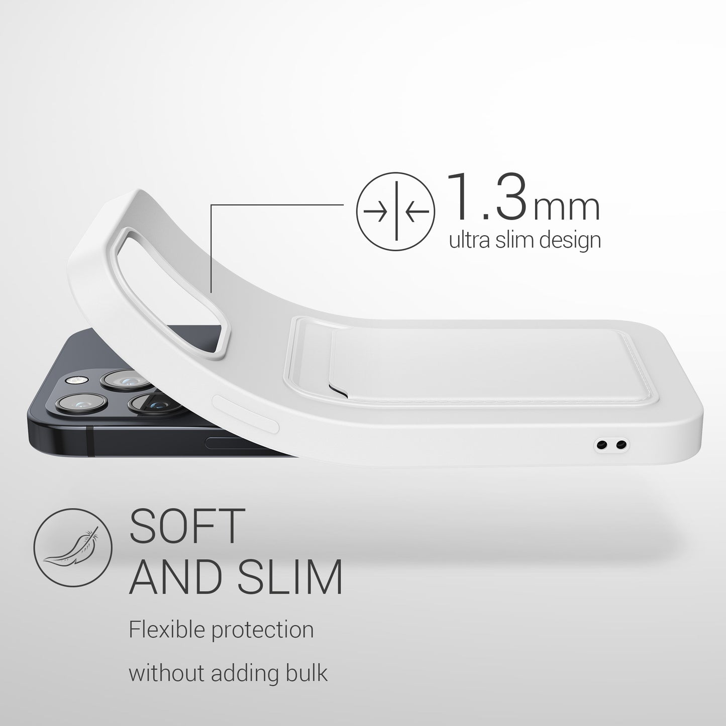 kwmobile Handyhülle kompatibel mit Apple iPhone 13 Pro Max Hülle - Handy Cover mit Fach für Karten