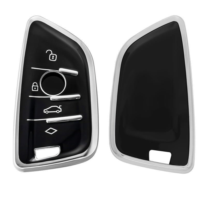 kwmobile Autoschlüssel Hülle kompatibel mit BMW 3-Tasten Smart Key Autoschlüssel - Schlüsselhülle Silikon Cover